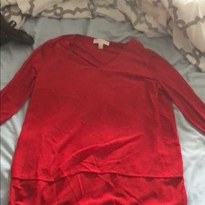 Red 3/4 sleeve blouse